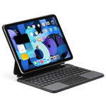 P109 Pro Ultraleichte abnehmbare Bluetooth-Tastatur Leder-Tablet-Hülle mit Touchpad & weißer Hintergrundbeleuchtung für iPad Pro 11 Zoll 2021 / 2020 / 2018 & iPad Air 2020 10,9, P109 Pro