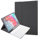 RK11 Für iPad Pro 11 Zoll Seidenstruktur abnehmbare Kunststoff-Bluetooth-Tastatur Leder-Tablet-Hülle mit Stifthalter & Ständerfunktion
