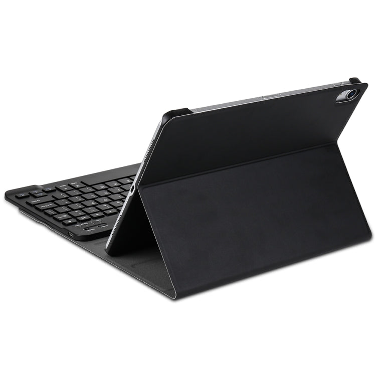Abnehmbare Bluetooth-Tastatur + Leder-Tablet-Case mit gebürsteter Textur und horizontalem Klappmechanismus mit Halter für iPad Pro 11 Zoll (2018)