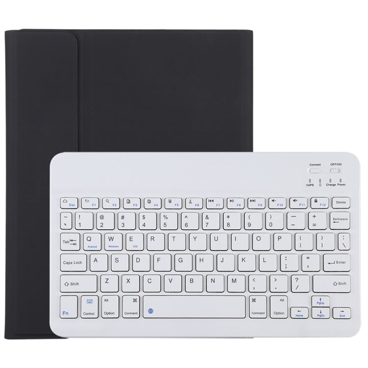 TG11B Abnehmbares Bluetooth Weißes Tastatur + Mikrofaser-Leder Tablet-Hülle für iPad Pro 11 Zoll (2020), mit Stifthalter und Halterung, Weiße Tastatur
