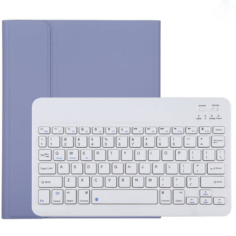 TG11B Abnehmbares Bluetooth Weißes Tastatur + Mikrofaser-Leder Tablet-Hülle für iPad Pro 11 Zoll (2020), mit Stifthalter und Halterung, Weiße Tastatur