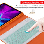 TG11B Abnehmbare Bluetooth grüne Tastatur + Mikrofaser-Leder-Tablet-Hülle für iPad Pro 11 Zoll (2020), mit Stifthalter & Halter, grüne Tastatur