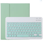TG11B Abnehmbare Bluetooth grüne Tastatur + Mikrofaser-Leder-Tablet-Hülle für iPad Pro 11 Zoll (2020), mit Stifthalter & Halter, grüne Tastatur