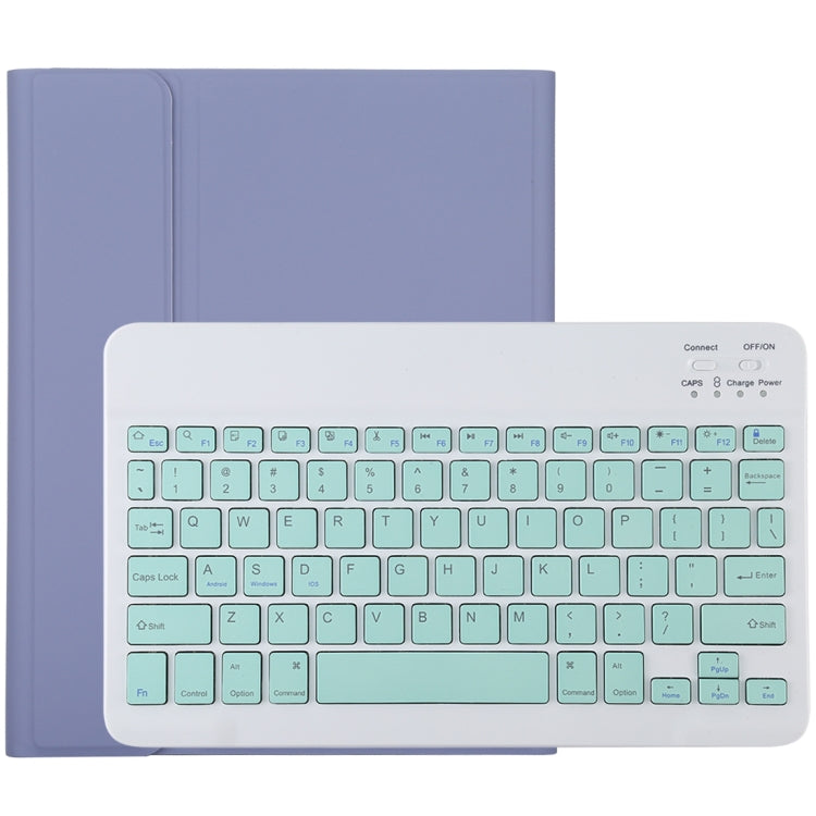 TG11B Abnehmbare Bluetooth grüne Tastatur + Mikrofaser-Leder-Tablet-Hülle für iPad Pro 11 Zoll (2020), mit Stifthalter & Halter, grüne Tastatur