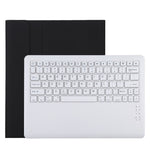 T129 Abnehmbare Bluetooth weiße Tastatur Mikrofaser-Leder-Tablet-Hülle für iPad Pro 12,9 Zoll (2020), mit Halter, weiße Tastatur
