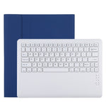 T129 Abnehmbare Bluetooth weiße Tastatur Mikrofaser-Leder-Tablet-Hülle für iPad Pro 12,9 Zoll (2020), mit Halter, weiße Tastatur