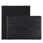 T129 Abnehmbare Bluetooth schwarze Tastatur Mikrofaser-Leder-Tablet-Hülle für iPad Pro 12,9 Zoll (2020), mit Halter, schwarze Tastatur