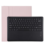 T129 Abnehmbare Bluetooth schwarze Tastatur Mikrofaser-Leder-Tablet-Hülle für iPad Pro 12,9 Zoll (2020), mit Halter, schwarze Tastatur