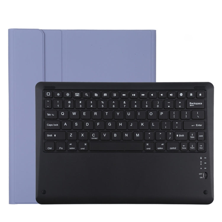 T129 Abnehmbare Bluetooth schwarze Tastatur Mikrofaser-Leder-Tablet-Hülle für iPad Pro 12,9 Zoll (2020), mit Halter, schwarze Tastatur
