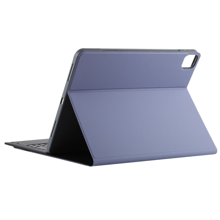 T129 Abnehmbare Bluetooth schwarze Tastatur Mikrofaser-Leder-Tablet-Hülle für iPad Pro 12,9 Zoll (2020), mit Halter, schwarze Tastatur