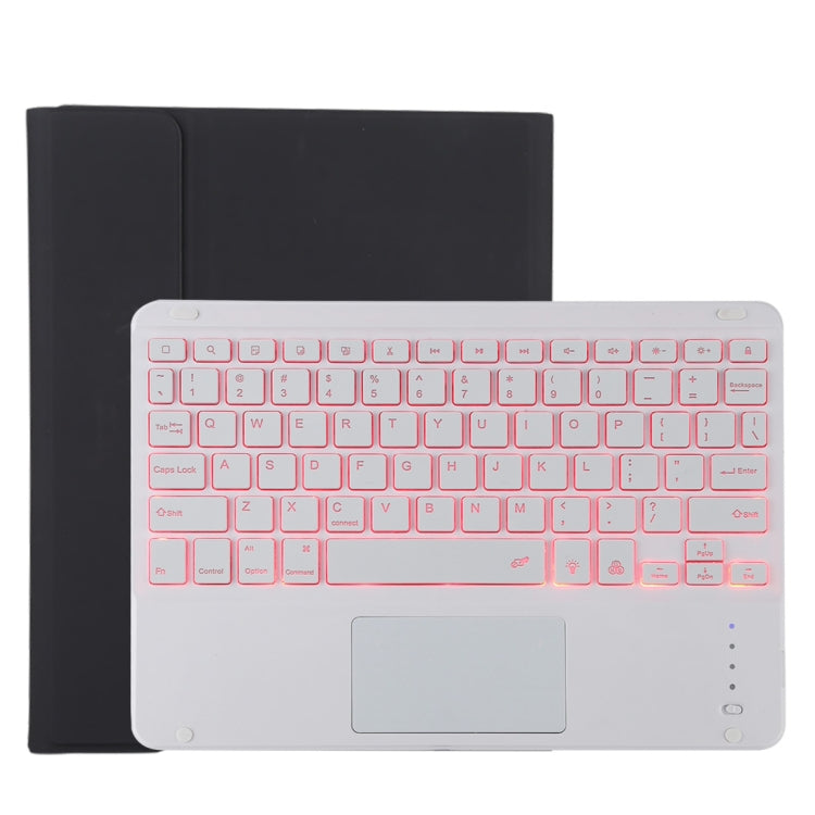 TG11BCS Abnehmbare Bluetooth Weiße Tastatur Mikrofaser Leder Tablet-Hülle für iPad Pro 11 Zoll (2020), mit Hintergrundbeleuchtung & Touchpad & Stifthalter & Halter, Weiße Tastatur