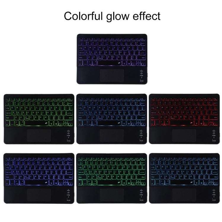 TG11BCS Abnehmbares Bluetooth Schwarzes Tastatur-Mikrofaser-Leder-Tablet-Case für iPad Pro 11 Zoll (2020), mit Hintergrundbeleuchtung & Touchpad & Stifthalter & Halter, Schwarze Tastatur