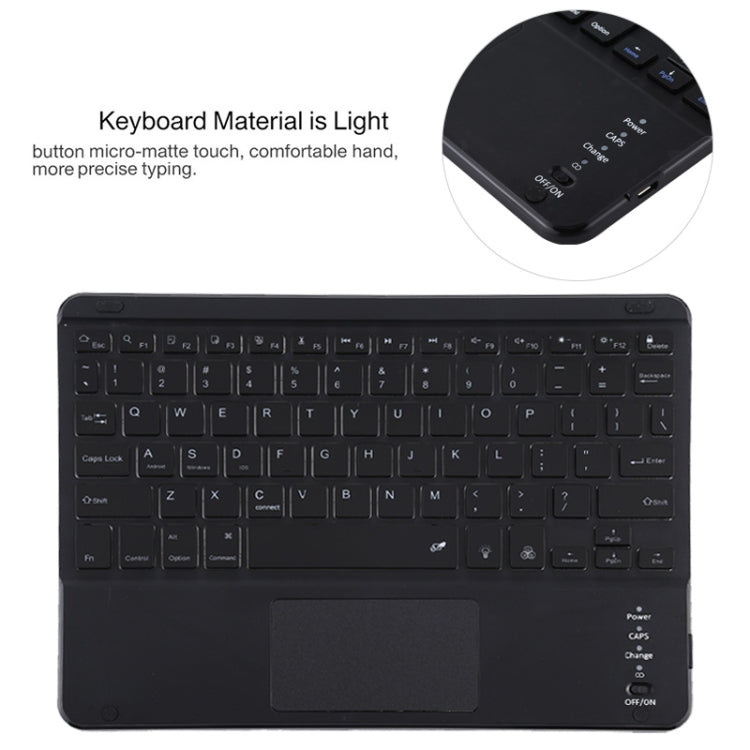 TG11BCS Abnehmbares Bluetooth Schwarzes Tastatur-Mikrofaser-Leder-Tablet-Case für iPad Pro 11 Zoll (2020), mit Hintergrundbeleuchtung & Touchpad & Stifthalter & Halter, Schwarze Tastatur