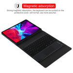 TG11BCS Abnehmbares Bluetooth Schwarzes Tastatur-Mikrofaser-Leder-Tablet-Case für iPad Pro 11 Zoll (2020), mit Hintergrundbeleuchtung & Touchpad & Stifthalter & Halter, Schwarze Tastatur