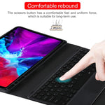 TG11BCS Abnehmbares Bluetooth Schwarzes Tastatur-Mikrofaser-Leder-Tablet-Case für iPad Pro 11 Zoll (2020), mit Hintergrundbeleuchtung & Touchpad & Stifthalter & Halter, Schwarze Tastatur