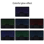 TG11BCS Detachable Bluetooth Black Keyboard Microfiber Leather Tablet Case for iPad Pro 11 inch (2020), with Backlight & Touchpad & Pen Slot & Holder, Black Keyboard
