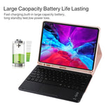 TG11BCS Detachable Bluetooth Black Keyboard Microfiber Leather Tablet Case for iPad Pro 11 inch (2020), with Backlight & Touchpad & Pen Slot & Holder, Black Keyboard