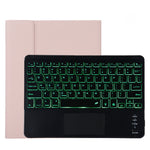 TG11BCS Abnehmbares Bluetooth Schwarzes Tastatur-Mikrofaser-Leder-Tablet-Case für iPad Pro 11 Zoll (2020), mit Hintergrundbeleuchtung & Touchpad & Stifthalter & Halter, Schwarze Tastatur