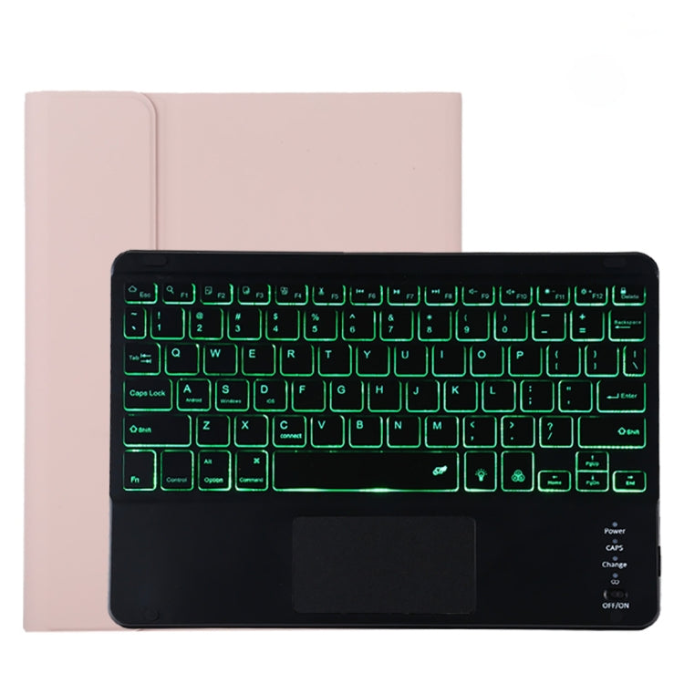 TG11BCS Abnehmbares Bluetooth Schwarzes Tastatur-Mikrofaser-Leder-Tablet-Case für iPad Pro 11 Zoll (2020), mit Hintergrundbeleuchtung & Touchpad & Stifthalter & Halter, Schwarze Tastatur