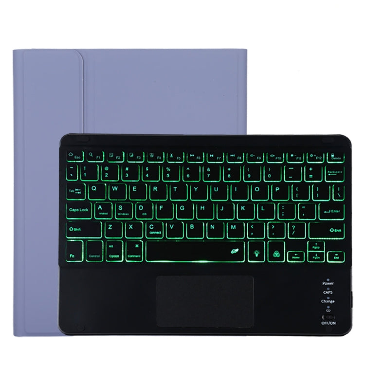 TG11BCS Abnehmbares Bluetooth Schwarzes Tastatur-Mikrofaser-Leder-Tablet-Case für iPad Pro 11 Zoll (2020), mit Hintergrundbeleuchtung & Touchpad & Stifthalter & Halter, Schwarze Tastatur