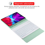 TG11BS Abnehmbare Bluetooth weiße Tastatur Mikrofaser Leder Tablet-Hülle für iPad Pro 11 Zoll (2020), mit Hintergrundbeleuchtung & Stifthalter & Halter, weiße Tastatur