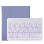 TG11BS Abnehmbare Bluetooth weiße Tastatur Mikrofaser Leder Tablet-Hülle für iPad Pro 11 Zoll (2020), mit Hintergrundbeleuchtung & Stifthalter & Halter, weiße Tastatur