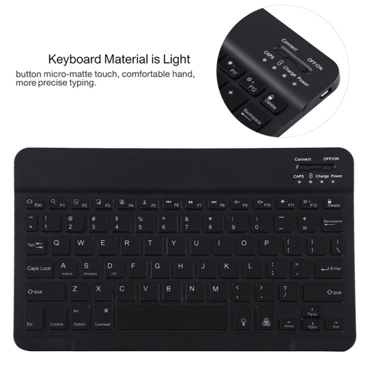 TG11BS Abnehmbare Bluetooth schwarze Tastatur + Mikrofaser Leder Tablet-Hülle für iPad Pro 11 Zoll (2020), mit Hintergrundbeleuchtung & Stifthalter & Halter, schwarze Tastatur