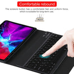 TG11BS Abnehmbare Bluetooth schwarze Tastatur + Mikrofaser Leder Tablet-Hülle für iPad Pro 11 Zoll (2020), mit Hintergrundbeleuchtung & Stifthalter & Halter, schwarze Tastatur