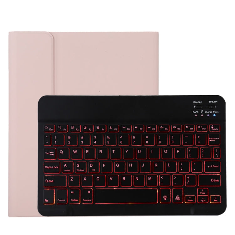 TG11BS Abnehmbare Bluetooth schwarze Tastatur + Mikrofaser Leder Tablet-Hülle für iPad Pro 11 Zoll (2020), mit Hintergrundbeleuchtung & Stifthalter & Halter, schwarze Tastatur