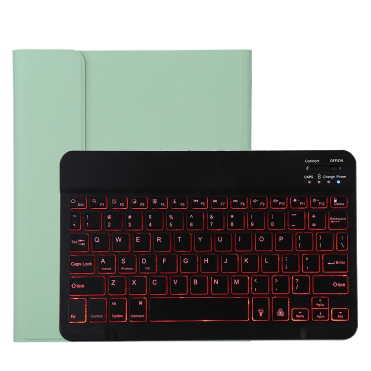 TG11BS Abnehmbare Bluetooth schwarze Tastatur + Mikrofaser Leder Tablet-Hülle für iPad Pro 11 Zoll (2020), mit Hintergrundbeleuchtung & Stifthalter & Halter, schwarze Tastatur