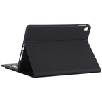 TG-102BCS Abnehmbare Bluetooth schwarze Tastatur + Mikrofaser Leder Tablet-Hülle für iPad 10.2 Zoll / iPad Air (2019), mit Touchpad & Hintergrundbeleuchtung & Stifthalter & Halter, schwarze Tastatur