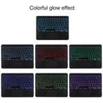 TG-102BCS Abnehmbare Bluetooth schwarze Tastatur + Mikrofaser Leder Tablet-Hülle für iPad 10.2 Zoll / iPad Air (2019), mit Touchpad & Hintergrundbeleuchtung & Stifthalter & Halter, schwarze Tastatur