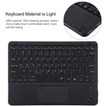 TG-102BCS Abnehmbare Bluetooth schwarze Tastatur + Mikrofaser Leder Tablet-Hülle für iPad 10.2 Zoll / iPad Air (2019), mit Touchpad & Hintergrundbeleuchtung & Stifthalter & Halter, schwarze Tastatur
