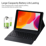 TG-102BCS Abnehmbare Bluetooth schwarze Tastatur + Mikrofaser Leder Tablet-Hülle für iPad 10.2 Zoll / iPad Air (2019), mit Touchpad & Hintergrundbeleuchtung & Stifthalter & Halter, schwarze Tastatur