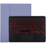 TG-102BCS Abnehmbare Bluetooth schwarze Tastatur + Mikrofaser Leder Tablet-Hülle für iPad 10.2 Zoll / iPad Air (2019), mit Touchpad & Hintergrundbeleuchtung & Stifthalter & Halter, schwarze Tastatur