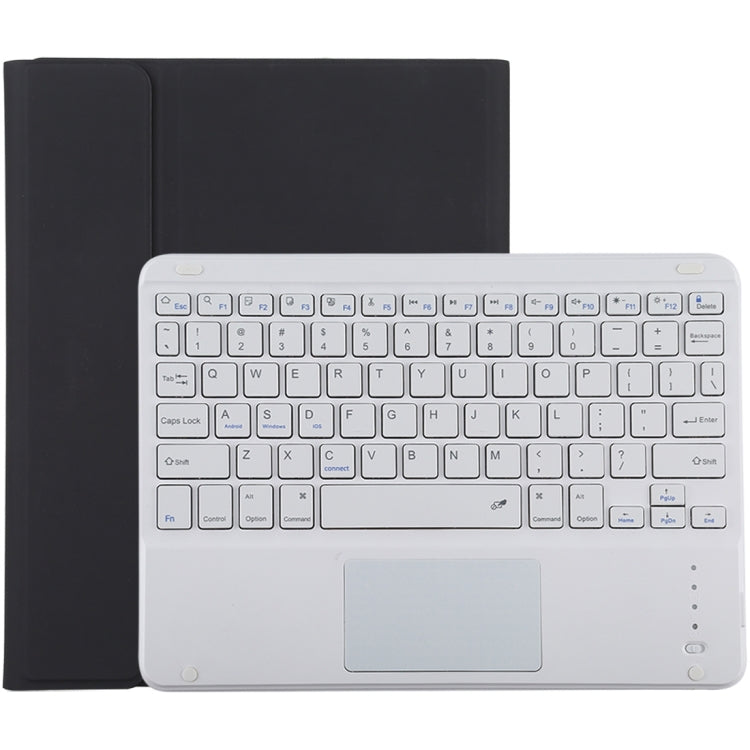 TG-102BC Abnehmbare Bluetooth Weiße Tastatur + Mikrofaser-Leder-Tablet-Case für iPad 10,2 Zoll / iPad Air (2019), mit Touchpad & Stifthalter & Halter, Weiße Tastatur