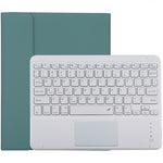 TG-102BC Abnehmbare Bluetooth Weiße Tastatur + Mikrofaser-Leder-Tablet-Case für iPad 10,2 Zoll / iPad Air (2019), mit Touchpad & Stifthalter & Halter, Weiße Tastatur