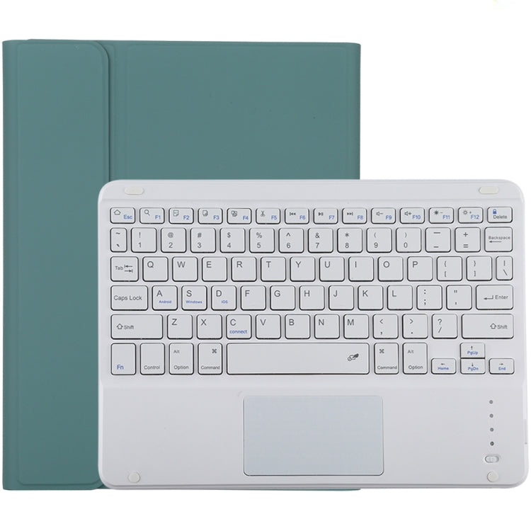 TG-102BC Abnehmbare Bluetooth Weiße Tastatur + Mikrofaser-Leder-Tablet-Case für iPad 10,2 Zoll / iPad Air (2019), mit Touchpad & Stifthalter & Halter, Weiße Tastatur