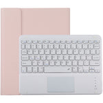 TG-102BC Abnehmbare Bluetooth Weiße Tastatur + Mikrofaser-Leder-Tablet-Case für iPad 10,2 Zoll / iPad Air (2019), mit Touchpad & Stifthalter & Halter, Weiße Tastatur