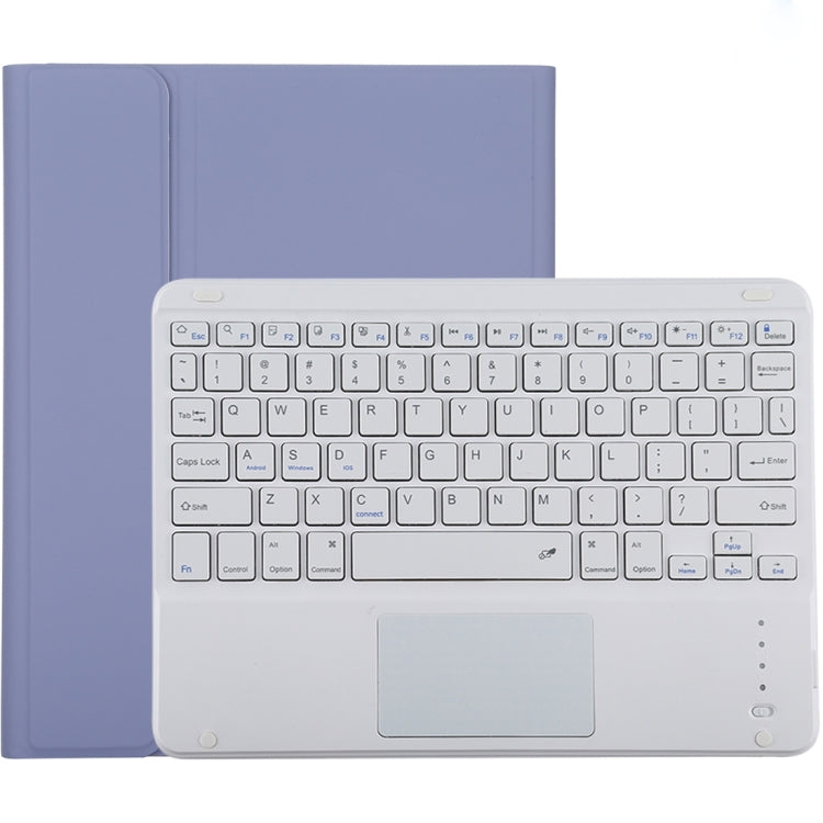 TG-102BC Abnehmbare Bluetooth Weiße Tastatur + Mikrofaser-Leder-Tablet-Case für iPad 10,2 Zoll / iPad Air (2019), mit Touchpad & Stifthalter & Halter, Weiße Tastatur