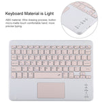 TG-102BC Abnehmbares Bluetooth Pinkes Keyboard + Mikrofaser-Leder-Tablet-Hülle für iPad 10,2 Zoll / iPad Air (2019), mit Touchpad & Stiftschacht & Halter, Pinkes Keyboard