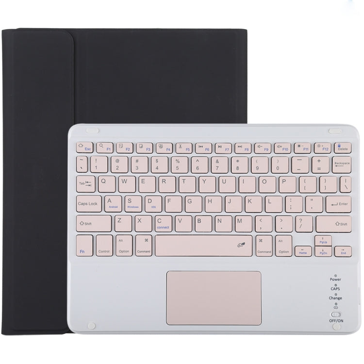 TG-102BC Abnehmbares Bluetooth Pinkes Keyboard + Mikrofaser-Leder-Tablet-Hülle für iPad 10,2 Zoll / iPad Air (2019), mit Touchpad & Stiftschacht & Halter, Pinkes Keyboard