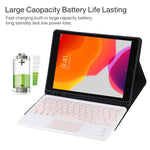 TG-102BC Abnehmbares Bluetooth Pinkes Keyboard + Mikrofaser-Leder-Tablet-Hülle für iPad 10,2 Zoll / iPad Air (2019), mit Touchpad & Stiftschacht & Halter, Pinkes Keyboard
