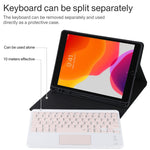 TG-102BC Abnehmbares Bluetooth Pinkes Keyboard + Mikrofaser-Leder-Tablet-Hülle für iPad 10,2 Zoll / iPad Air (2019), mit Touchpad & Stiftschacht & Halter, Pinkes Keyboard