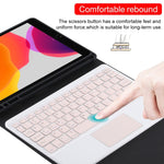 TG-102BC Abnehmbares Bluetooth Pinkes Keyboard + Mikrofaser-Leder-Tablet-Hülle für iPad 10,2 Zoll / iPad Air (2019), mit Touchpad & Stiftschacht & Halter, Pinkes Keyboard