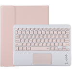 TG-102BC Abnehmbares Bluetooth Pinkes Keyboard + Mikrofaser-Leder-Tablet-Hülle für iPad 10,2 Zoll / iPad Air (2019), mit Touchpad & Stiftschacht & Halter, Pinkes Keyboard