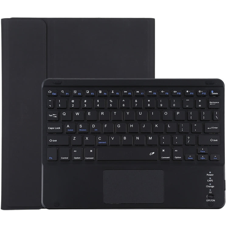 TG-102BC Abnehmbare Bluetooth Schwarze Tastatur + Mikrofaser Leder Tablet-Hülle für iPad 10,2 Zoll / iPad Air (2019), mit Touchpad & Stifthalter & Halter, TG-102BC
