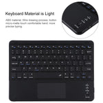 TG-102BC Abnehmbare Bluetooth Schwarze Tastatur + Mikrofaser Leder Tablet-Hülle für iPad 10,2 Zoll / iPad Air (2019), mit Touchpad & Stifthalter & Halter, TG-102BC