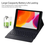 TG-102BC Abnehmbare Bluetooth Schwarze Tastatur + Mikrofaser Leder Tablet-Hülle für iPad 10,2 Zoll / iPad Air (2019), mit Touchpad & Stifthalter & Halter, TG-102BC