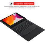 TG-102BC Abnehmbare Bluetooth Schwarze Tastatur + Mikrofaser Leder Tablet-Hülle für iPad 10,2 Zoll / iPad Air (2019), mit Touchpad & Stifthalter & Halter, TG-102BC
